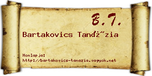 Bartakovics Tanázia névjegykártya